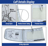 Extra Large Cuff Compatible with Omron 9201d-21201d Inch (22-53 cm) XL Blood Pressure Cuff for Adults ARM BP Replacement Cuff for Large ARM, Gray - 45-Degree Angle