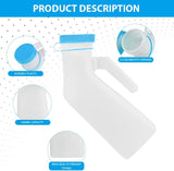 Urinal Bottle for Men, 1000ml Portable Pee Bottle with Screw Cap for Emergency Situations blue - 45-Degree Angle