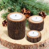 Wooden Candle Holder Rustic For Home Wedding Creative Decoration Comb - Top-Down View