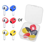 sets of earplugs for Airpods Pods 3 silicone ear caps Bluetooth compatible headphones Earplugs Ear cushions Ultra-thin anti-slip Blue red yellow Blue red yellow