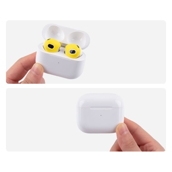 sets of earplugs for Airpods Pods 3 silicone ear caps Bluetooth compatible headphones Earplugs Ear cushions Ultra-thin anti-slip Blue red yellow Blue red yellow