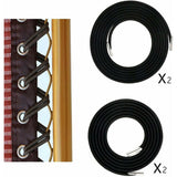 Drawstring, rubber band, folding chair accessories (black export (a set of 2 long and 2 short)),