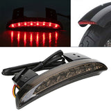 Motorcycle Mount XL883 1200 LED Tail Light Rear Black - 45-Degree Angle
