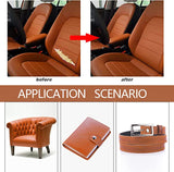 INF Self-Adhesive Repair Patch Faux Leather 50x138 cm Light Brown - Side View