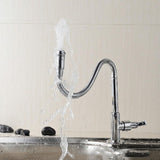 Outdoor Faucet - 360° Kitchen Mixer Flexible Neck Laundry Room Faucet Bar Garden Outdoor Faucet - Top-Down View
