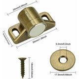 pcs magnets for cabinet doors, magnetic door lock, magnetic door closer with 4 washers and 12 screws, magnetic cabinet closure for furniture, wardrobe, cupboard - Front View