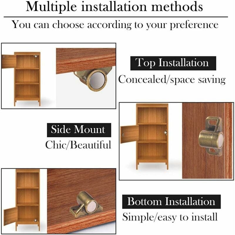 pcs magnets for cabinet doors, magnetic door lock, magnetic door closer with 4 washers and 12 screws, magnetic cabinet closure for furniture, wardrobe, cupboard