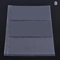 10 pcs/1 pc 3-compartment loose leaf banknote album page collector holder 1pc 3-slot 80x177mm