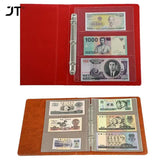 10 pcs/1 pc 3-compartment loose leaf banknote album page collector holder 1pc 3-slot 80x177mm - Side View