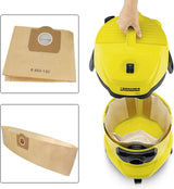 10-pack vacuum cleaner bags for Karcher 6.959-130.0 filter bags A 2201/2204/2504 - Top-Down View