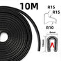 10 m edge protection edge profile black pipe tape clamping profile rubber