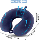Travel Pillow Neck Pillow Memory Foam Travel Pillows Head Support Pillow for Airplane Train Car Office Travel Essential Flight Pillows for a Long Time Navy Blu Navy Blue One Size