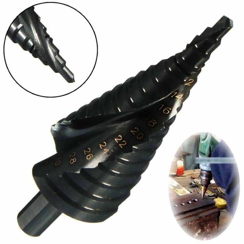 HSS Step Drill Conical Metal Drill Bit 4-32mm for Screwdriver on Steel Wood Plastic
