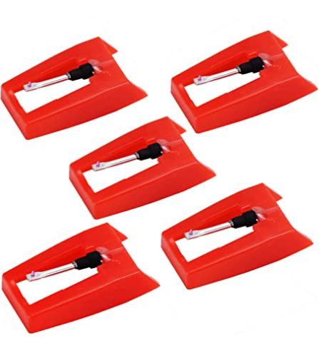 Turntable Needle, 5pcs Universal Turntable Needles, Replacement Needles for Gramophone, Compatible with ION Jenson Crosley Victrola Sylvania
