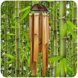 Bamboo wind chime, good sound, decorative for the garden and - Front View