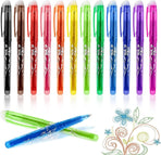 Erasable Ink Pens, Erasable Gel Ink Pens - 12-pack Multicolor multicolor