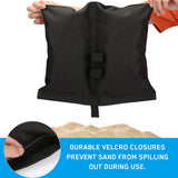 4-pack tent weights sandbags, heavy foot bag for legs - Top-Down View
