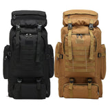 80L Military Tactical Backpack Waterproof Fishing Bag Multifunctional Bag for Adults Outdoor Sports Climbing Camping Black