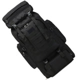80L Military Tactical Backpack Waterproof Fishing Bag Multifunctional Bag for Adults Outdoor Sports Climbing Camping Black