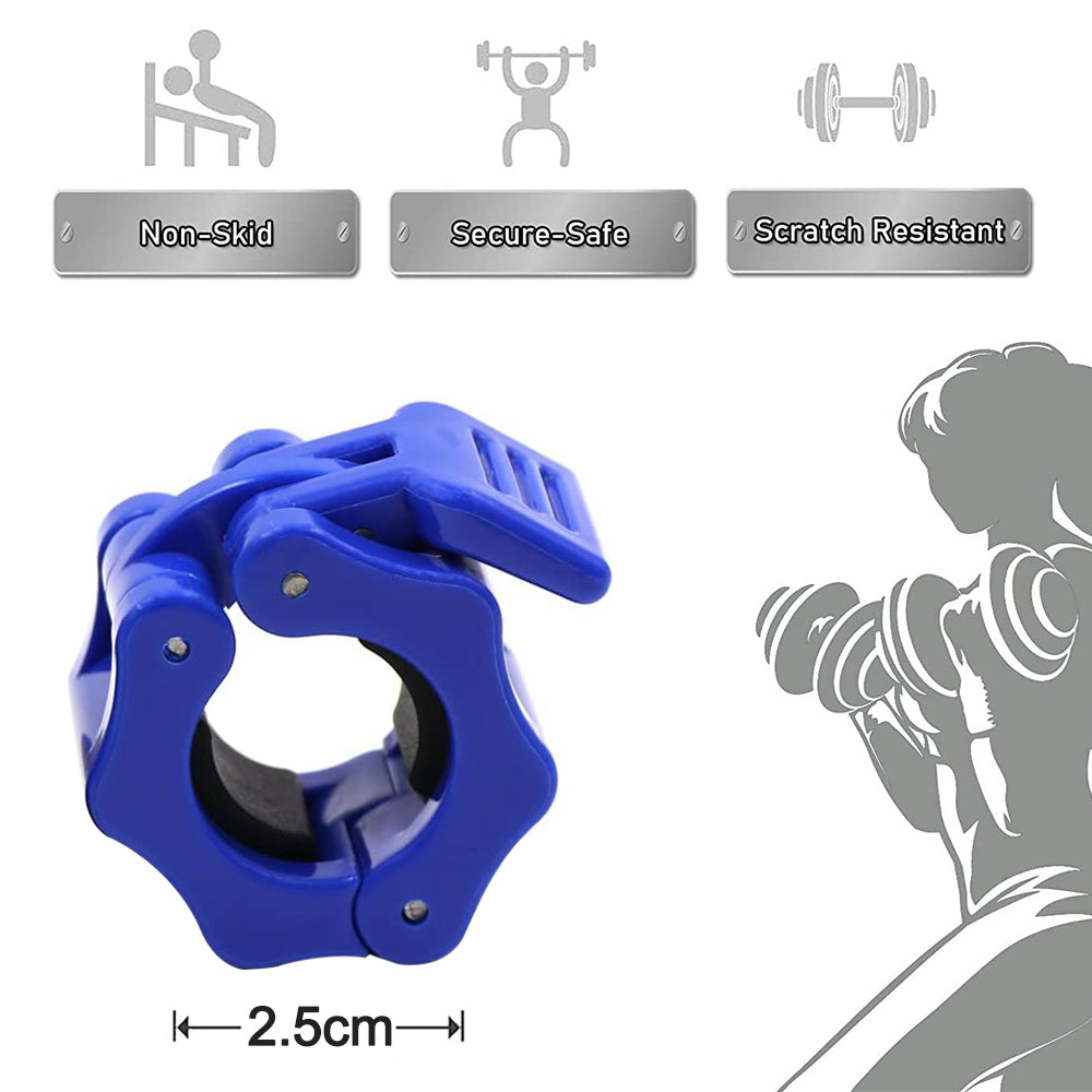 pcs Gym Barbell Clamps Quick Release Barbell Collar Clamps for