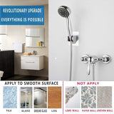 Adjustable Shower Head Holder, Self-Adhesive Handheld Shower Holder with 3M Sticker, Reusable, Durable, Waterproof, Wall Mount for Bathroom