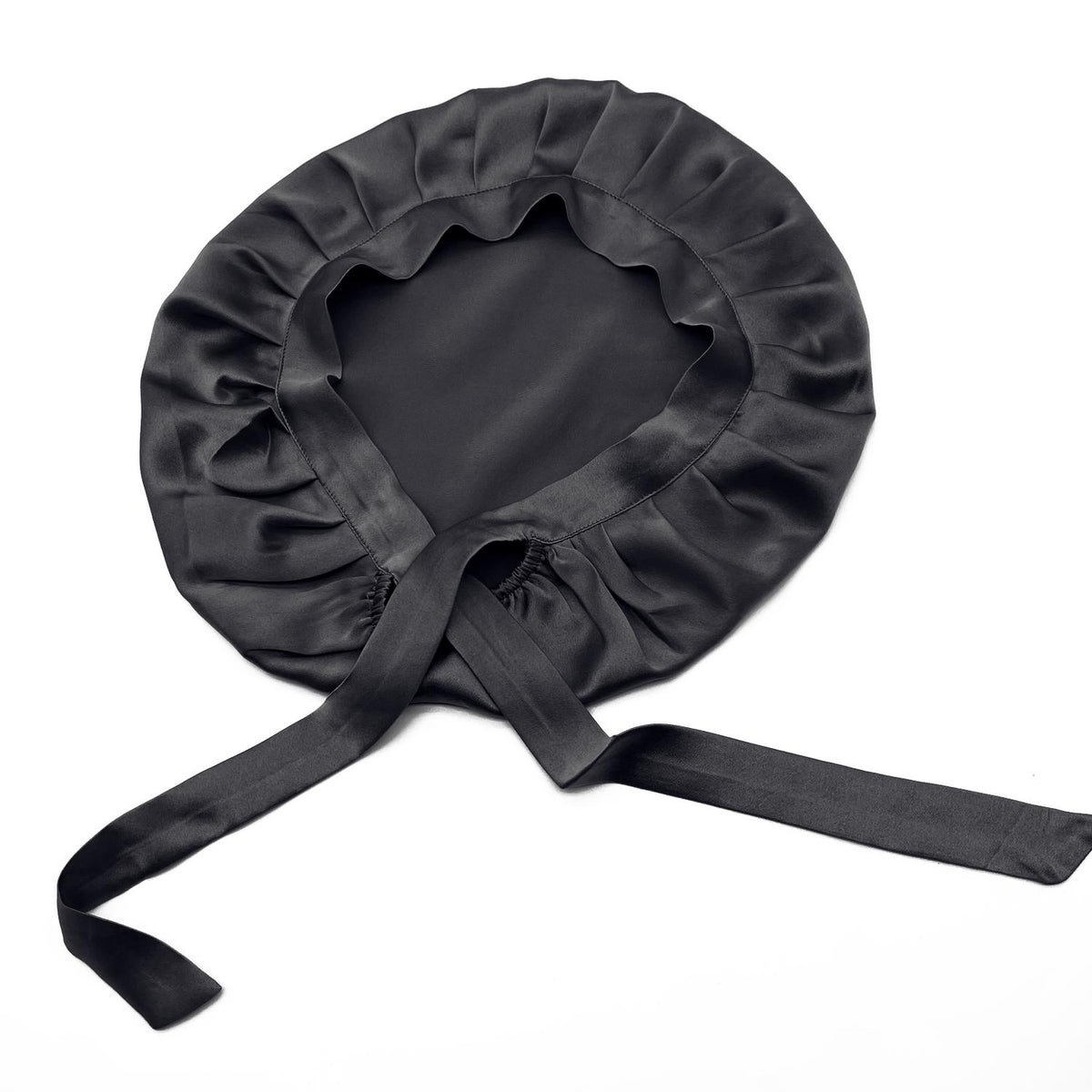 Sleeping Cap in Real Silk - Protects Hair While You Sleep black