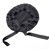 Sleeping Cap in Real Silk - Protects Hair While You Sleep black