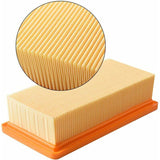 Kärcher vacuum cleaner filter 3-pack flat pleated filter accessory for Kärcher vacuum cleaners AD 3200, AD 3 Premium and AD 4 Premium, 6.415-953.0 - Top-Down View
