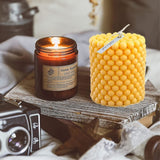 Candle mold, 3D cylindrical molds, geometric modern mold, candle making molds, DIY mold, molds for di_max - Top-Down View