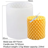 Candle mold, 3D cylindrical molds, geometric modern mold, candle making molds, DIY mold, molds for di_max - 45-Degree Angle