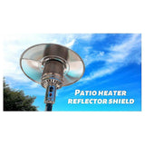 Patio Heater Reflector Plate, Outdoor Propane Heater Replacement Part - Top Dome, 3-Hole Mount, 3-'-UU- - Side View