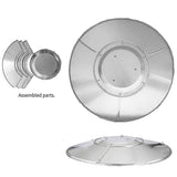 Patio Heater Reflector Plate, Outdoor Propane Heater Replacement Part - Top Dome, 3-Hole Mount, 3-'-UU- - 45-Degree Angle