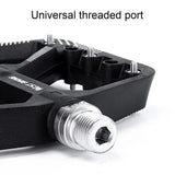 pair of wide pedals with non-slip surface and repair function, blue
