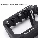 pair of wide pedals with non-slip surface and repair function, blue