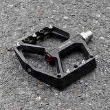 pair of wide pedals with non-slip surface and repair function, blue - Close-Up Angle