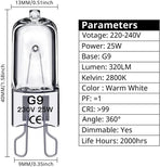 G9 halogen bulbs 28W, 230V, 10-pack 28W 28W
