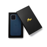iPhone 12 / 12 Pro - MagSafe Leather Mobile Case - Marie Wolt Blu Blue iPhone 12/12 Pro - Top-Down View
