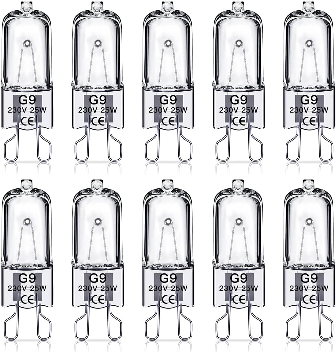 G9 halogen bulbs 25W, 230V, 10-pack 25W 25W