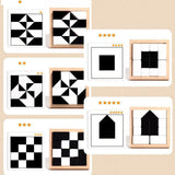 Hidden Block Puzzle Puzzle Toys Wooden Puzzle C - Top-Down View