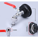 1000L Tank Faucet with Garden Hose Tap Adapter, S60X6 IBC Faucet Connector, Garden Faucet for Rainwater Harvester. Plastic 1\/2 - Top-Down View