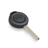 Remote control shell 2 buttons for Mitsubishi Colt Warior Carisma Spacestar straight key uncut blade - Perfect - Top-Down View