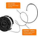 Trimmer Line Spool Pack with 1 Spool Cover and 1 Spring, Trimmer Line Spool for Black and Decker Trimmers