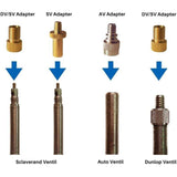 15 pcs Bicycle Valve Adapter Set Reducing Nozzles Tire Pump Adapter Set Ball Pump Needle Universal. - Top-Down View
