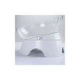 Double Cat Bowls, Orthopedic Pet Bowl Anti-vomiting, Cat Food Bowl Water Bowl Dog Bowl, Angled Cat Bowl Protects the Spine, 15° Inclined Bowl - Side View