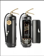 Fire Extinguisher Minibar Wine Cabinet Perfect Gift for Men black