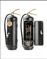 Fire Extinguisher Minibar Wine Cabinet Perfect Gift for Men black
