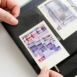 50 Pockets Cover Instax Wide Album 3.5x5 Photo Album for Fuji Instax Wide 210, Instax Wide 300, 5 Inch Photos (Gray) Gray - 45-Degree Angle