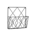 Wall Mounted Newspaper Holder Newspaper Shelf Storage Rack Black Draw