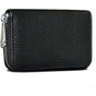 Credit Card Holder RFID Blocking Genuine Leather Mini Credit Card Case with Zipper