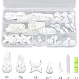 39 pcs Grooveless Wall Mounting Hooks, Picture Wall Hook, Picture Hanging Hook, Picture Hook, Wall Hooks for Hanging Photo Frames Paintings Clock - 45-Degree Angle